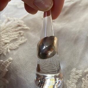 Sterling Silver 925 Asymmetrical Dome Band Ring Size 5.5